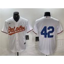 Baltimore Orioles #42 Jackie Robinson White Cool Base Stitched Jersey