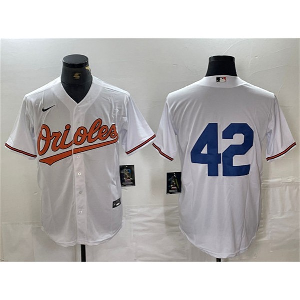 Baltimore Orioles #42 Jackie Robinson White Cool Base Stitched Jersey