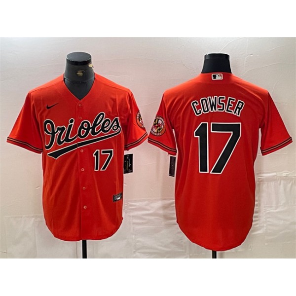 Baltimore Orioles #17 Colton Cowser Orange Cool Base Stitched Jersey