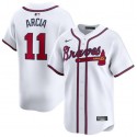 Atlanta Braves #11 Orlando Arcia White 2024 Home Limited Stitched Jersey