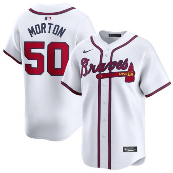 Atlanta Braves #50 Charlie Morton White 2024 Home Limited Stitched Jersey