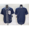 San Diego Padres Blank Navy Cool Base Stitched Jersey