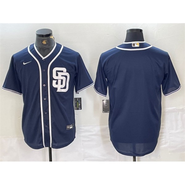 San Diego Padres Blank Navy Cool Base Stitched Jersey