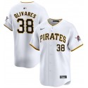 Pittsburgh Pirates #38 Edward Olivares White 2024 Home Limited Stitched Jersey