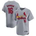 St. Louis Cardinals #16 Nolan Gorman Gray 2024 Away Limited Stitched Jersey