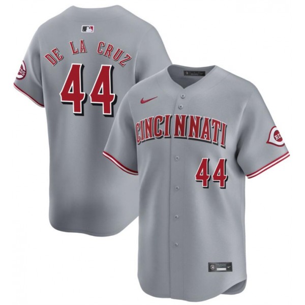 Cincinnati Reds #44 Elly De La Cruz Gray Away Limited Stitched Jersey