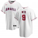 Los Angeles Angels #9 Zach Neto White Cool Base Stitched Jersey