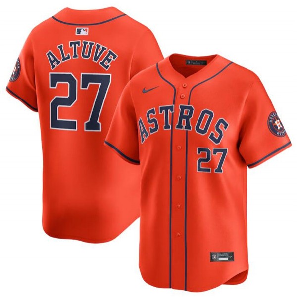 Houston Astros #27 Jose Altuve Orange 2024 Alternate Limited Stitched Jersey