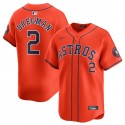 Houston Astros #2 Alex Bregman Orange 2024 Alternate Limited Stitched Jersey