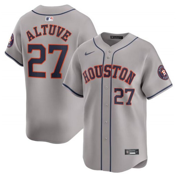 Houston Astros #27 Jose Altuve Gray 2024 Away Limited Stitched Jersey