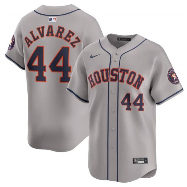 Houston Astros #44 Yordan Alvarez Gray 2024 Away Limited Stitched Jersey