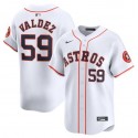 Houston Astros #59 Framber Valdez White 2024 Home Limited Stitched Jersey