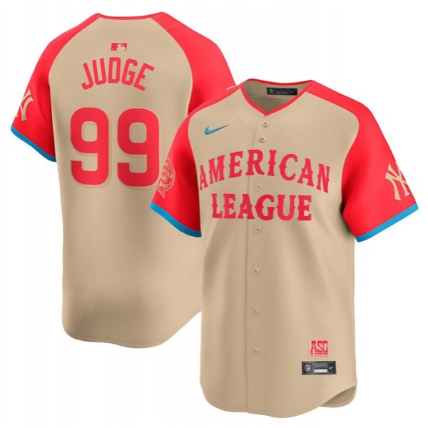 American League #99 Aaron Judge Cream 2024 All-Star Limited Stitched Jersey