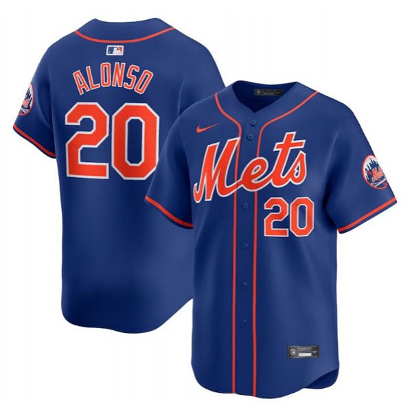 New York Mets #20 Pete Alonso Royal 2024 Alternate Limited Stitched Jersey