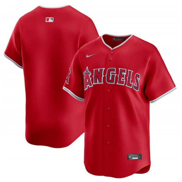 Los Angeles Angels Blank Red Alternate Limited Stitched Jersey