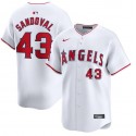 Los Angeles Angels #43 Patrick Sandoval White Home Limited Stitched Jersey