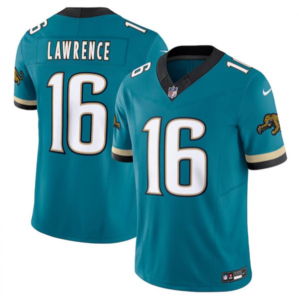 Jacksonville Jaguars #16 Trevor Lawrence Teal 2024 F.U.S.E. Prowler Throwback Vapor Limited Stitched Jersey