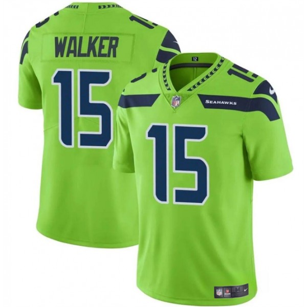Seattle Seahawks #15 P.J. Walker Green Vapor Limited Stitched Jersey