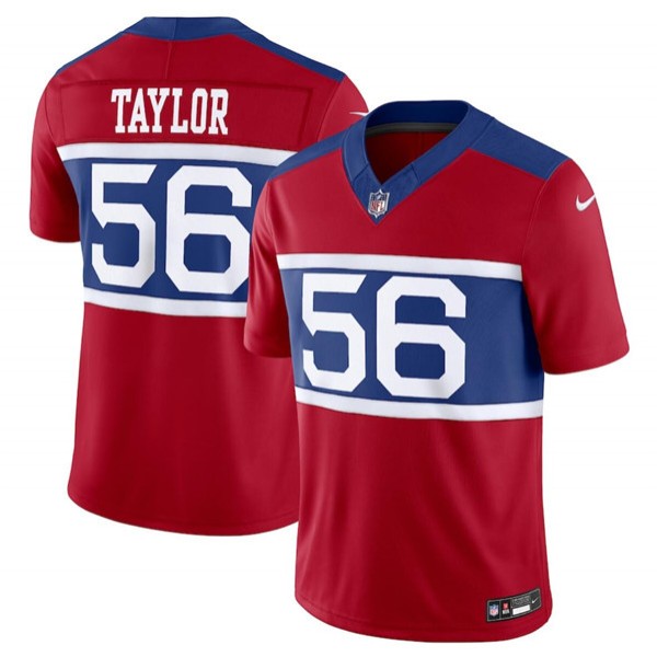 New York Giants #56 Lawrence Taylor Century Red Alternate Vapor F.U.S.E. Limited Stitched Jersey