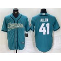 Jacksonville Jaguars #41 Josh Allen Teal With Patch Cool Base Stitched Jersey