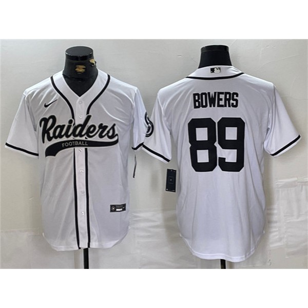 Las Vegas Raiders #89 Brock Bowers White Cool Base Stitched Jersey