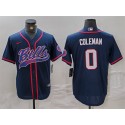 Buffalo Bills #0 Keon Coleman Navy With Patch Cool Base Stitched Jersey