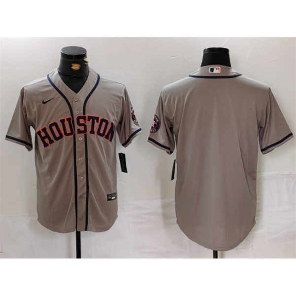 Houston Astros Blank Gray Cool Base Stitched Jersey