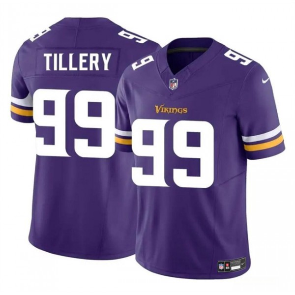 Minnesota Vikings #99 Jerry Tillery Purple 2023 F.U.S.E. Vapor Untouchable Limited Stitched Jersey