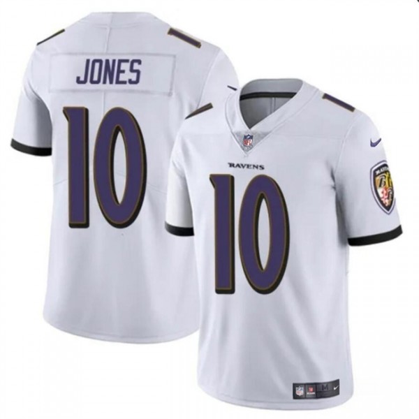 Baltimore Ravens #10 Emory Jones White Vapor Limited Jersey