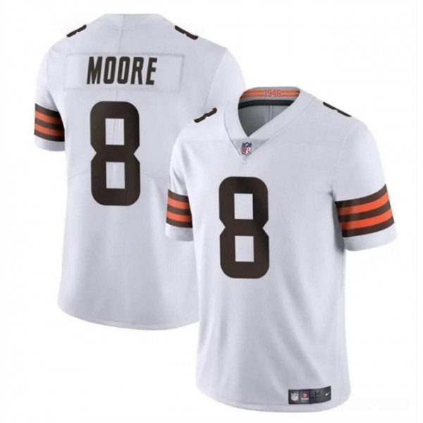 Cleveland Browns #8 Elijah Moore White Vapor Limited Stitched Jersey