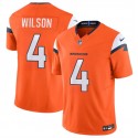 Denver Broncos #4 Zach Wilson Orange 2024 F.U.S.E. Vapor Limited Stitched Jersey