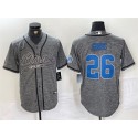Detroit Lions #26 Jahmyr Gibbs Gray Cool Base Stitched Jersey