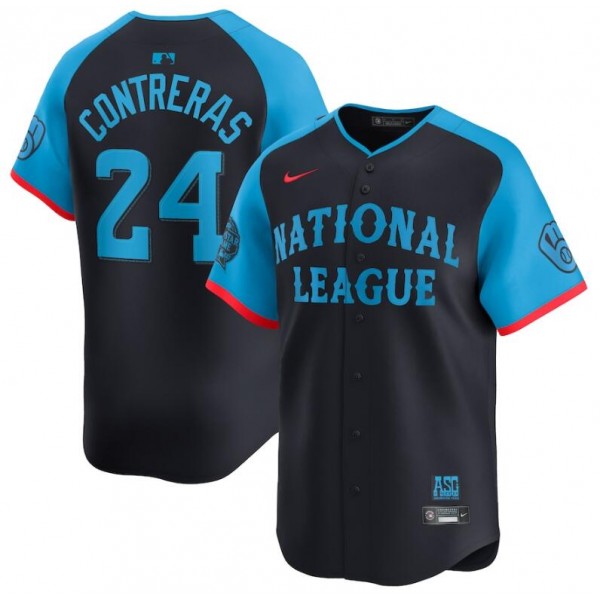 National League #24 William Contreras Navy 2024 All-Star Limited Stitched Jersey