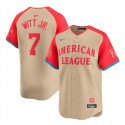American League #7 Bobby Witt Jr. Cream 2024 All-Star Limited Stitched Jersey