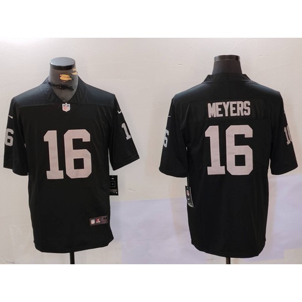 Las Vegas Raiders #16 Jakobi Meyers Black Vapor Untouchable Limited Stitched Jersey