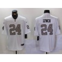 Las Vegas Raiders #24 Marshawn Lynch White Vapor Untouchable Limited Stitched Jersey