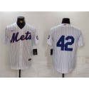 New York Mets #42 Jackie Robinson White Cool Base Stitched Jersey