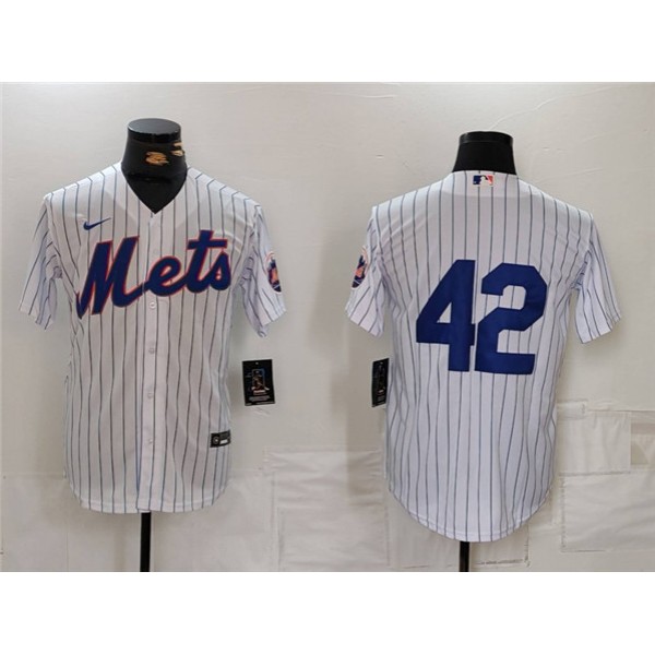 New York Mets #42 Jackie Robinson White Cool Base Stitched Jersey