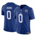 New York Giants #0 Brian Burns Blue 2024 F.U.S.E. 100TH Season Patch Vapor Untouchable Limited Stitched Jersey