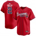 Atlanta Braves #2 Jorge Soler Red 2024 Alternate Limited Stitched Jersey