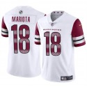 Washington Commanders #18 Marcus Mariota White 2024 Vapor Limited Stitched Jersey