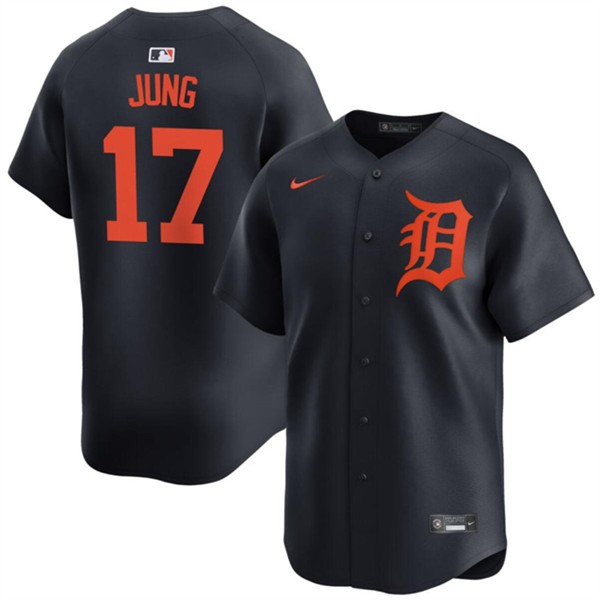 Detroit Tigers #17 Jace Jung Black 2024 Alternate Limited Stitched Jersey
