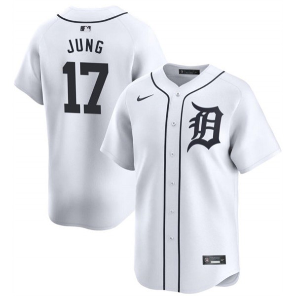 Detroit Tigers #17 Jace Jung White 2024 Home Limited Stitched Jersey