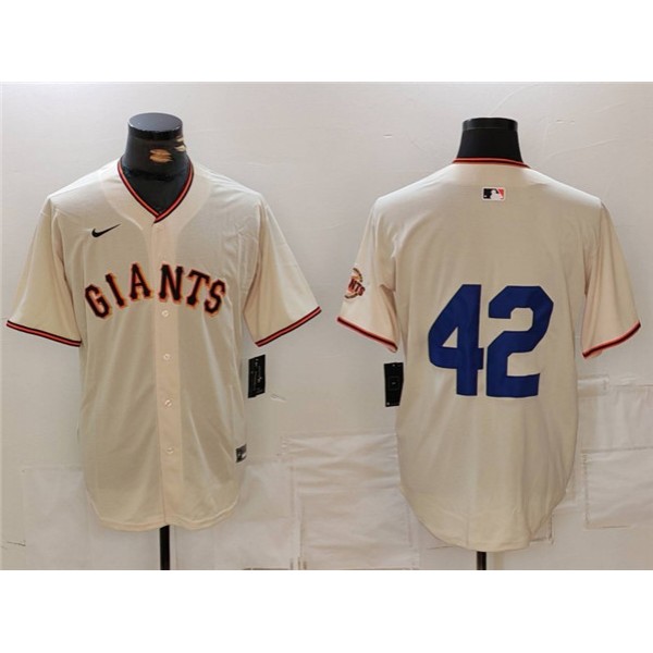 San Francisco Giants #42 Jackie Robinson Cream Stitched Jersey