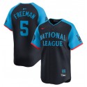 National League #5 Freddie Freeman Navy 2024 All-Star Limited Stitched Jersey