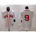 Boston Red Sox #9 Ted Williams White Stitched Jersey