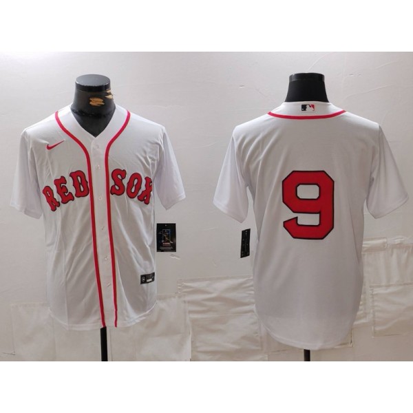 Boston Red Sox #9 Ted Williams White Stitched Jersey