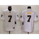 Dallas Cowboys #7 Trevon Diggs White Golden Edition Limited Stitched Jersey
