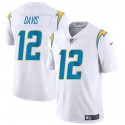 Los Angeles Chargers #12 Derius Davis White 2024 Vapor Limited Stitched Jersey