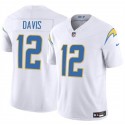 Los Angeles Chargers #12 Derius Davis White 2024 F.U.S.E. Vapor Limited Stitched Jersey
